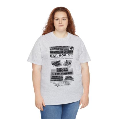 *Tee – Battle Of The Bands – Washington Coliseum – Trouble, EU, Chuck & Ayre Rayde – Grey Print on 12 Color Options - Image 24