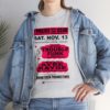 *Tee – No. 10 Police Boys & Girls Club – Trouble Funk, Ayre Rayde – Magenta Print on 4 Color Options - Image 16