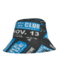 *Bucket Hat – No. 10 Police Boys & Girls Club – Trouble Funk, Ayre Rayde – Light Blue Print - Image 4