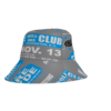 *Bucket Hat – No. 10 Police Boys & Girls Club – Trouble Funk, Ayre Rayde – Light Blue Print - Image 6
