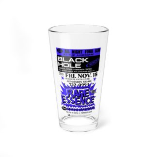 Mixing Glass, 16oz – Black Hole – Rare Essence – Electric Blue Print – Collector Item!