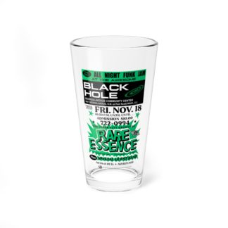 Mixing Glass, 16oz – Black Hole – Rare Essence – Green Print – Collector Item!
