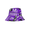 *Bucket Hat – Panorama Room – EU, Benny, Hot Cold Sweat – Electric Purple Print on 3 Color Options - Image 7