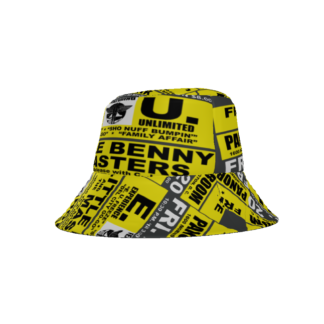 *Bucket Hat – Panorama Room – EU, Benny, Hot Cold Sweat – Yellow Print on 3 Color Options