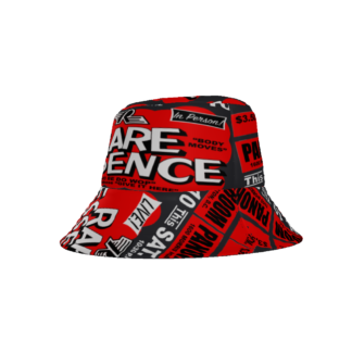 *Bucket Hat – Panorama Room – Rare Essence – Red Print on 3 Color Options