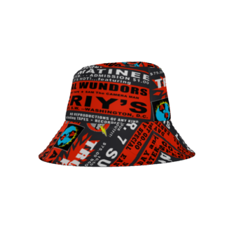 *Bucket Hat – Cheriy’s – Trouble Funk, Ayre Rayde, Petworth & Physical Wundors – Red & Blue Print on 3 Color Options