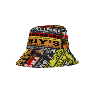 *Bucket Hat – Cheriy’s – Trouble Funk, Ayre Rayde, Petworth & Physical Wundors – Yellow, Orange & Red Print on 3 Color Options