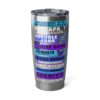 20oz Tumbler – Cheriy’s – Trouble Funk, Ayre Rayde, Petworth & Physical Wundors– Purple, Blue & Light Blue Print (White Letters) – Collector Item!