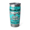 20oz Tumbler – Panorama Room – Rare Essence– Aqua Print (White Letters) – Collector Item!