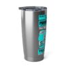 20oz Tumbler – Panorama Room – Rare Essence– Aqua Print (White Letters) – Collector Item! - Image 3