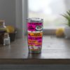 20oz Tumbler – RFK – RE, Chuck, Lil Benny, Junk Yard, Prophecy, Hot Cold Sweat– Pink & Orange Print – Collector Item! - Image 5