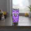 20oz Tumbler – Panorama Room – EU, Benny, Hot Cold Sweat– Electric Purple Print (White Letters) – Collector Item! - Image 5