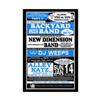 **Poster (Black) – Alley Katz – Back Yard & New Dimension