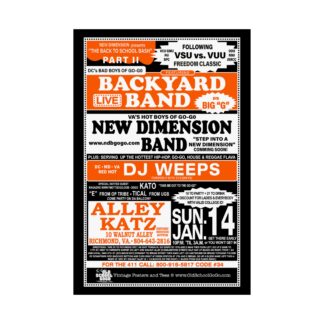 **Poster (Black) – Alley Katz – Back Yard & New Dimension