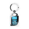 Keyring – R.S.V.P – Chuck – Light Blue w/Black Background