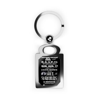 Keyring – R.S.V.P – Chuck – White & Black w/Black Background