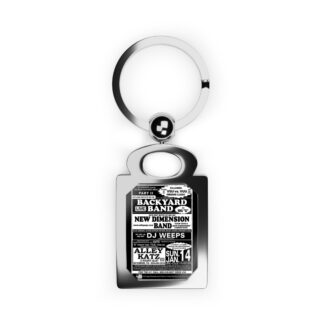 Keyring – Alley Katz – Back Yard & New Dimension – Black & White w/Black Background