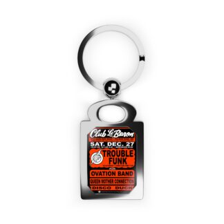 Keyring – Club Lebaron – Trouble Funk & Ovation – Orange Fire w/Black Background