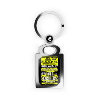 Keyring – R.S.V.P – Chuck – Yellow w/Black Background