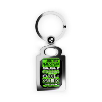 Keyring – R.S.V.P – Chuck – Apple Green w/Black Background