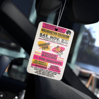 *Air Freshener – Washington Coliseum – Battle Of The Bands – Pine, New Car, and Black Ice! Pink & Orange Print