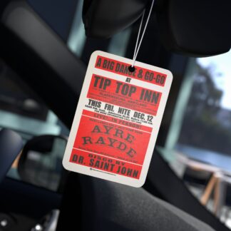 *Air Freshener – Tip Top Inn – Ayre Rayde – Pine, New Car, and Black Ice! Red Print