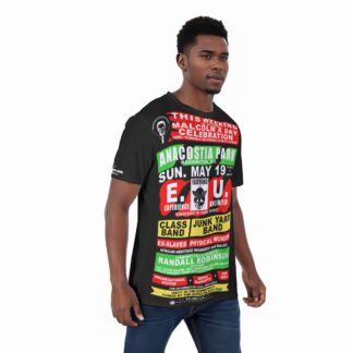 *Tee - Full Print - Anacostia Park Malcolm X Day – EU, Class, Junk Yard & Physical Wundors – Red, Green & Yellow Print