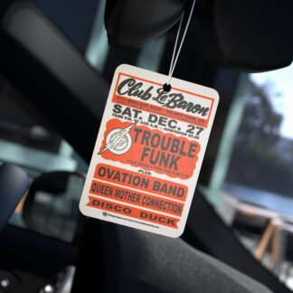 *Air Freshener – Club Lebaron – Trouble Funk & Ovation – Pine, New Car, and Black Ice! Orange Fire Print