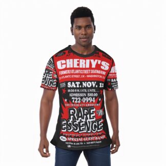 *Tee – All Over Print (Front & Back) – Cheriy’s – Rare Essence – Red Print