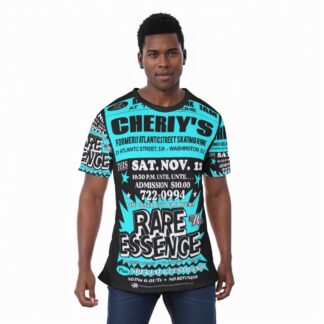 *Tee – All Over Print (Front & Back) – Cheriy’s – Rare Essence – Aqua Print