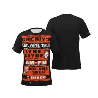 **Tee – Full Print – Cheriy’s – Rare Essence – Orange Fire Print