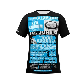 *Tee – Full Print – RFK Stadium – RE, Chuck, Benny, Junk, Hot Cold Sweat, Prophecy – Light Blue on Black