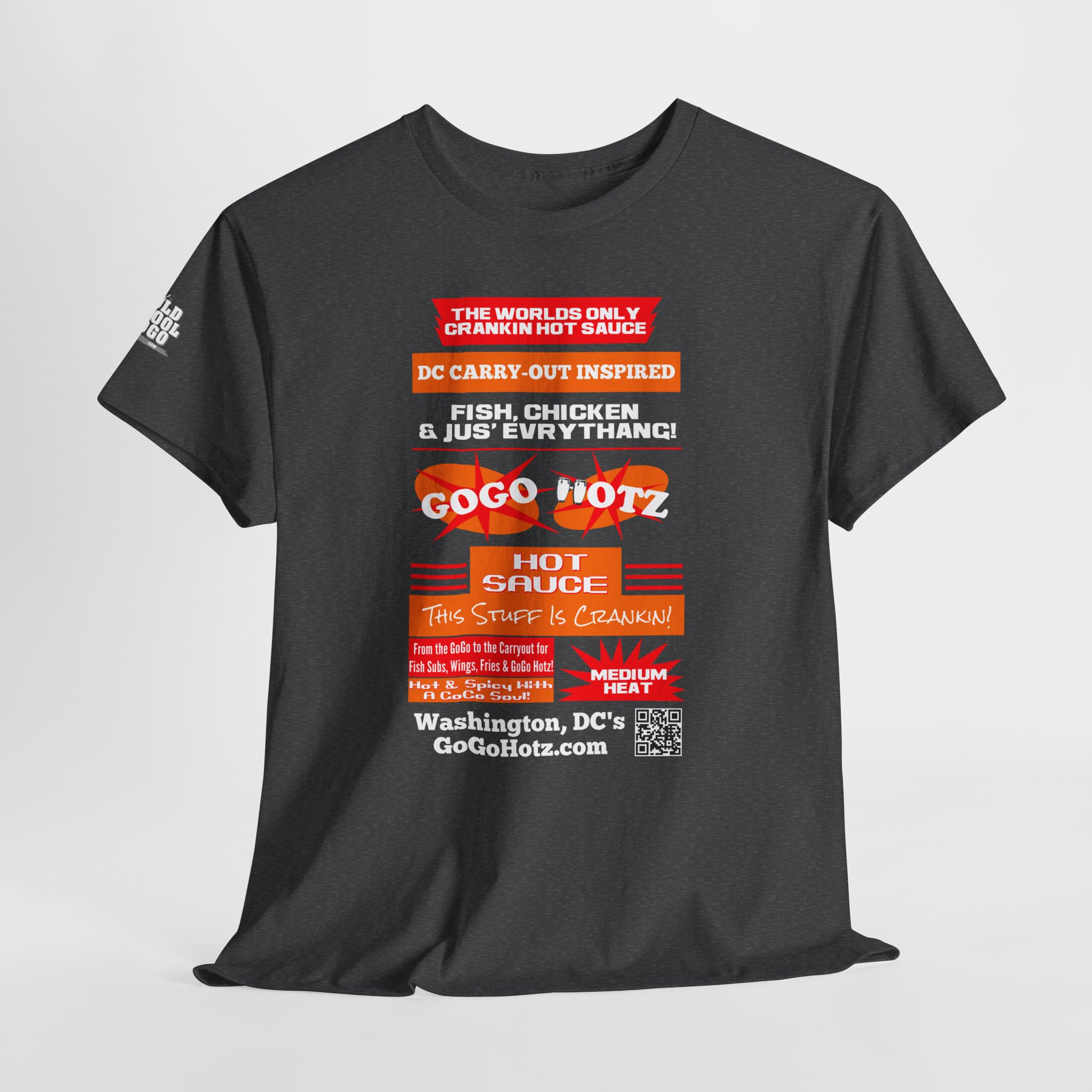 **Tee - GoGo Hotz - Red & Orange Print - Image 17