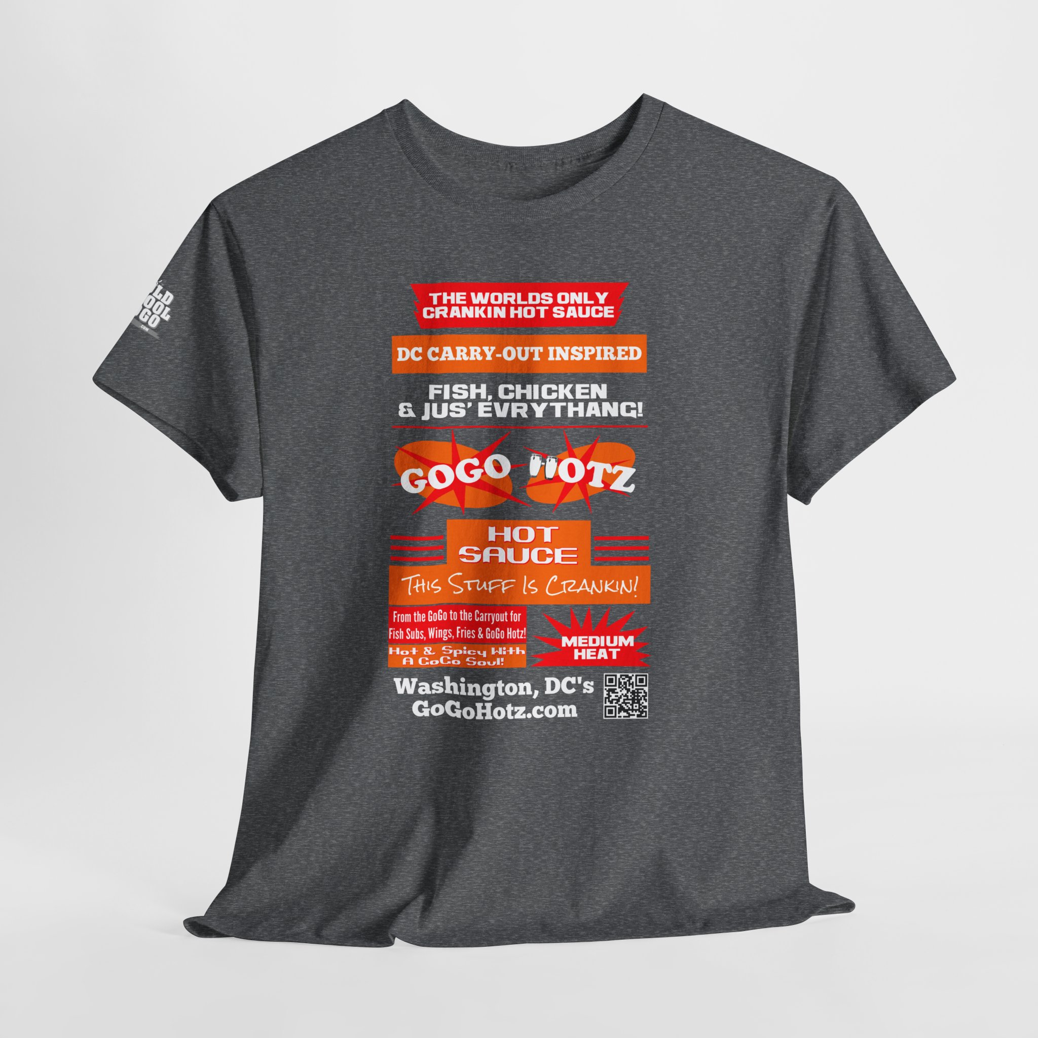 **Tee - GoGo Hotz - Red & Orange Print - Image 10