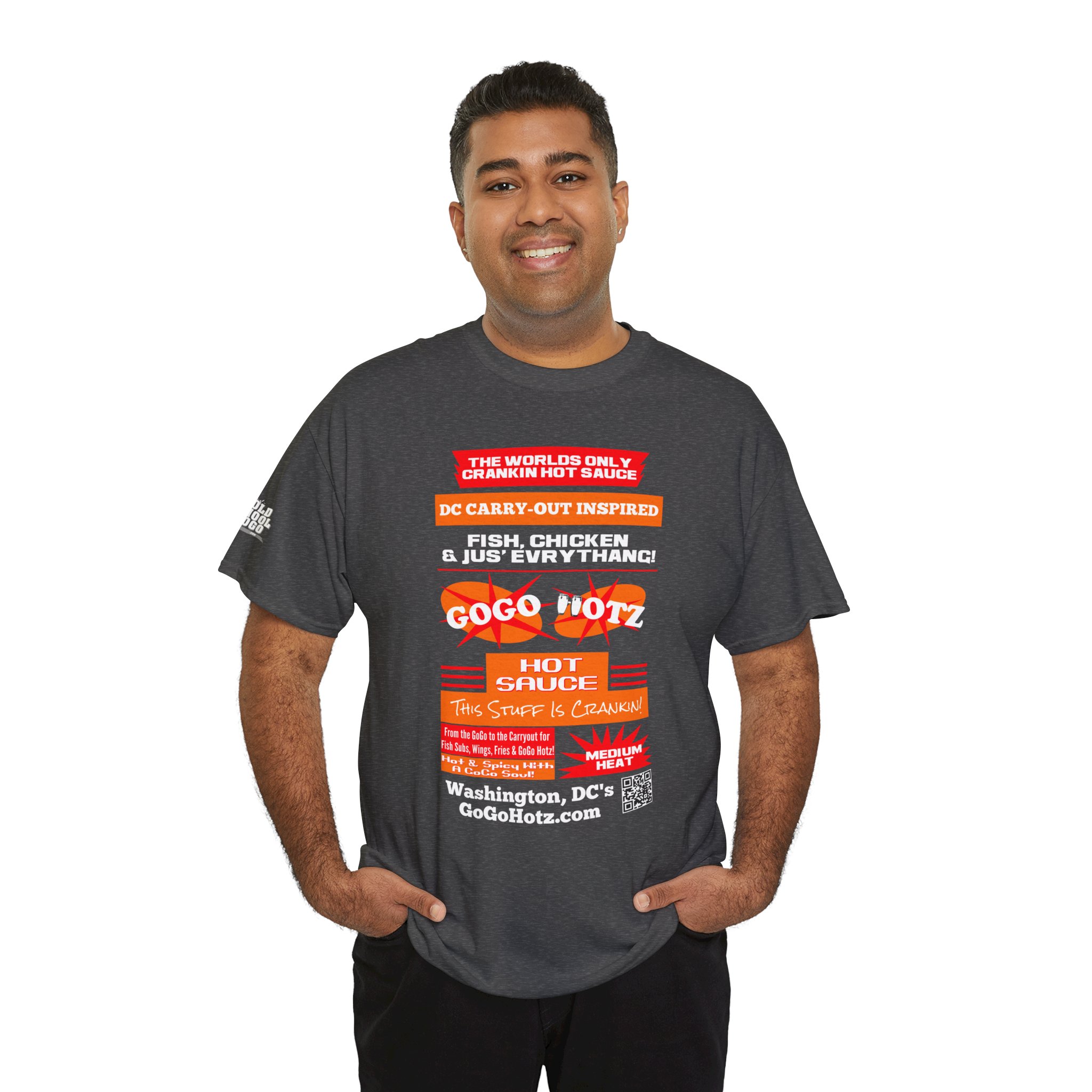 **Tee - GoGo Hotz - Red & Orange Print - Image 21