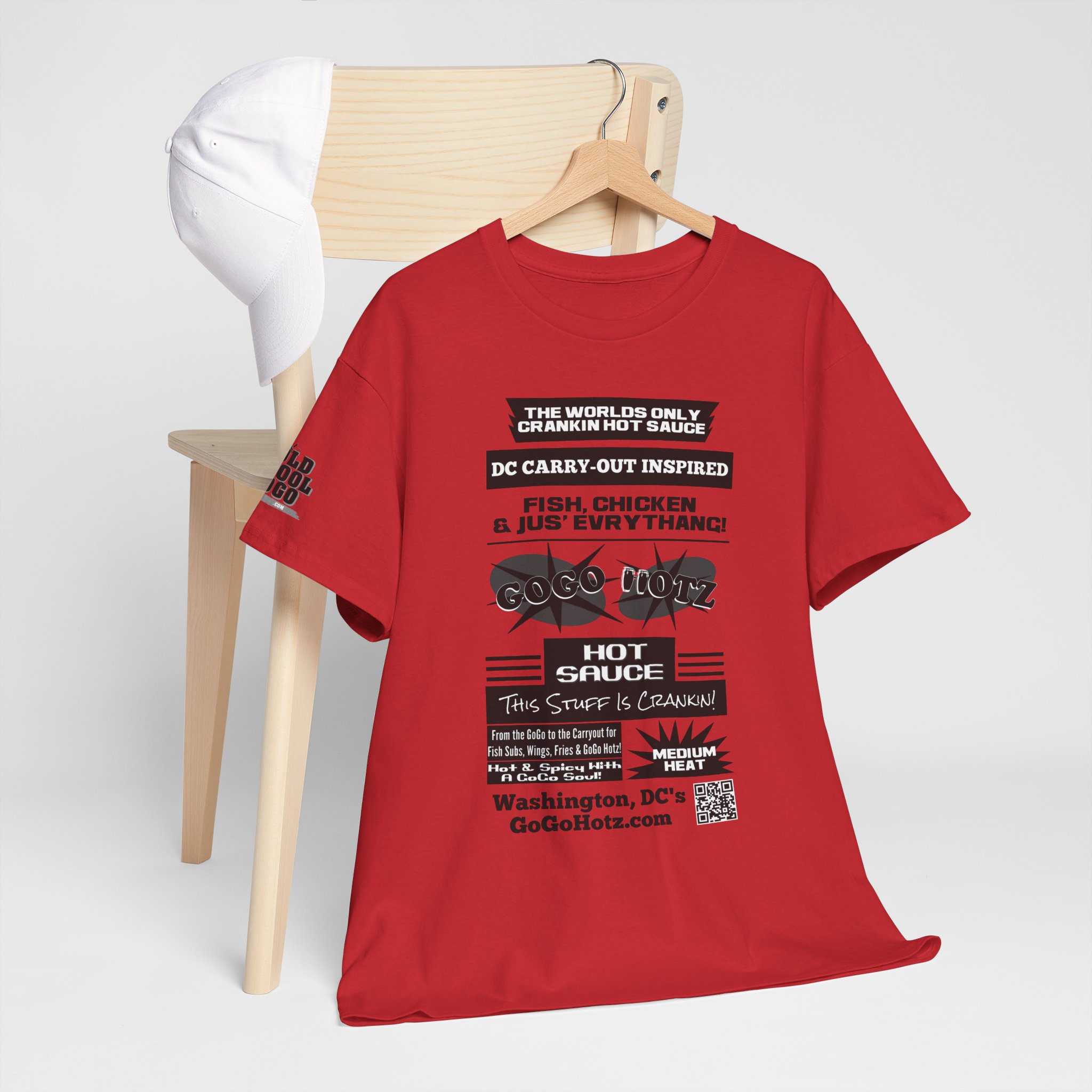 **Tee – GoGo Hotz – Black & Grey Print - Image 32