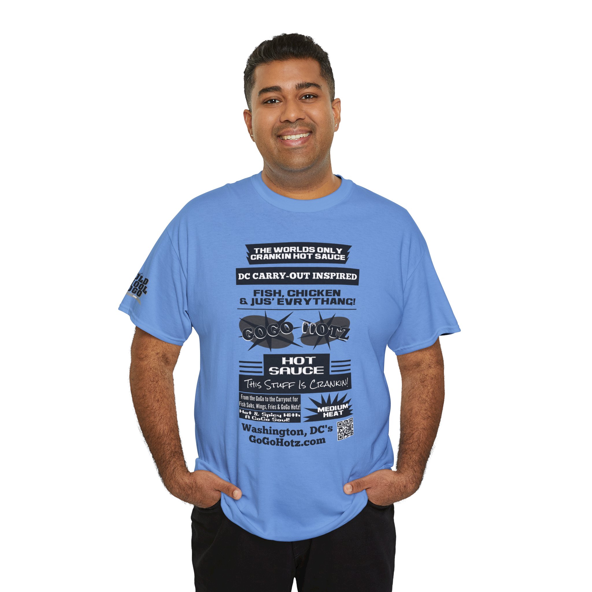 **Tee – GoGo Hotz – Black & Grey Print - Image 57