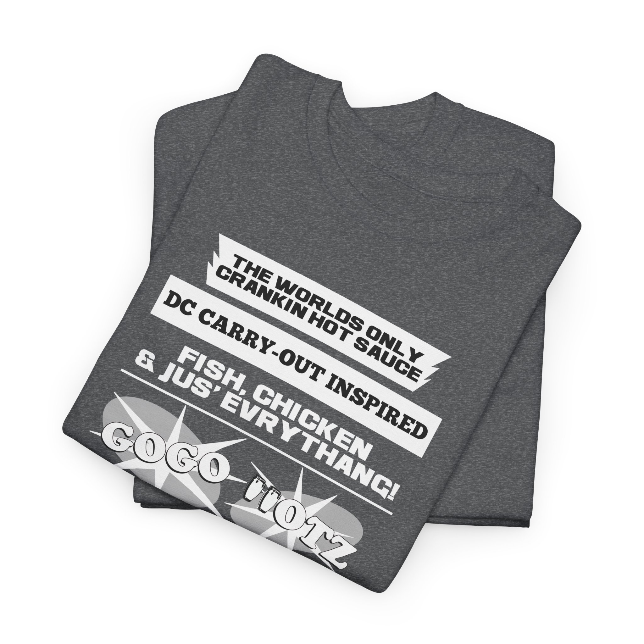 **Tee - GoGo Hotz - White, Black & Grey Print - Image 5
