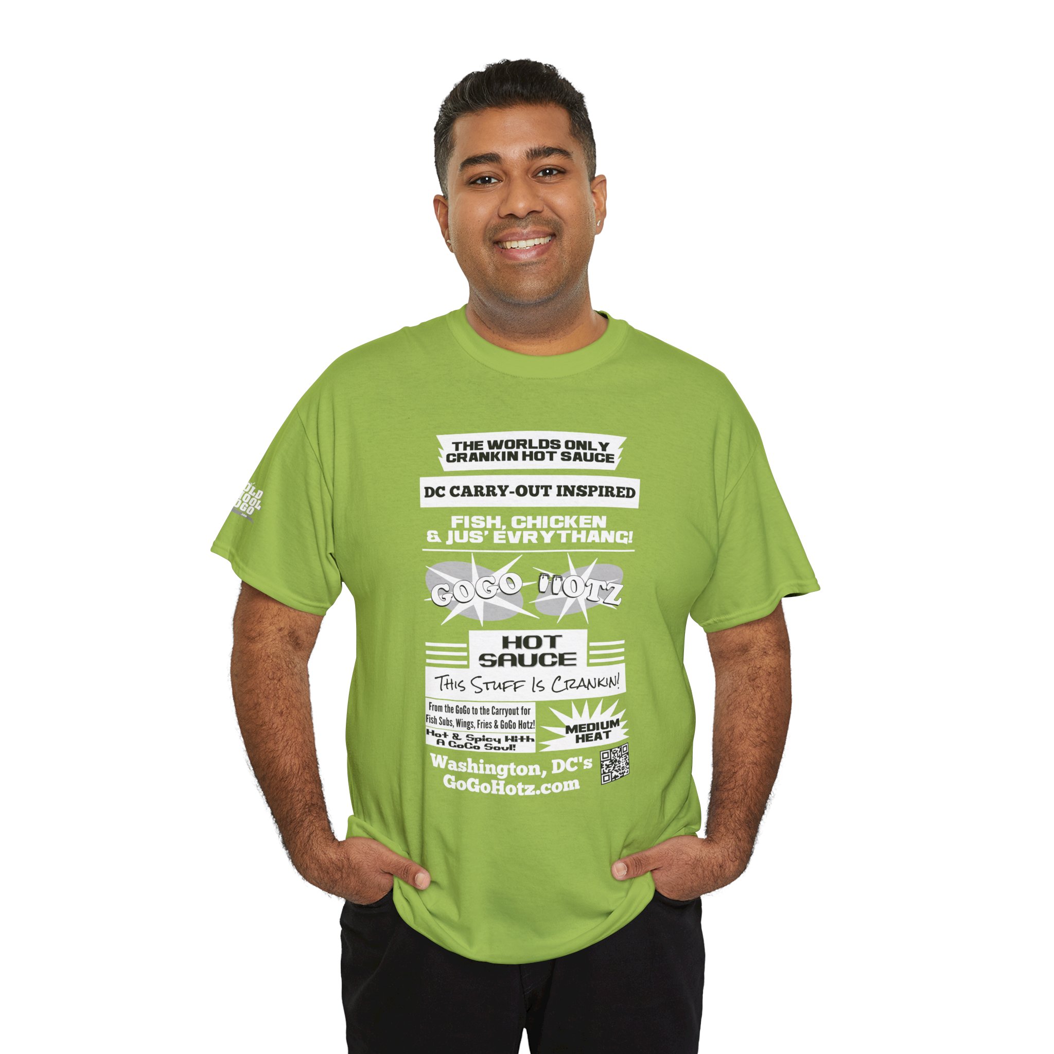 **Tee - GoGo Hotz - White, Black & Grey Print - Image 32