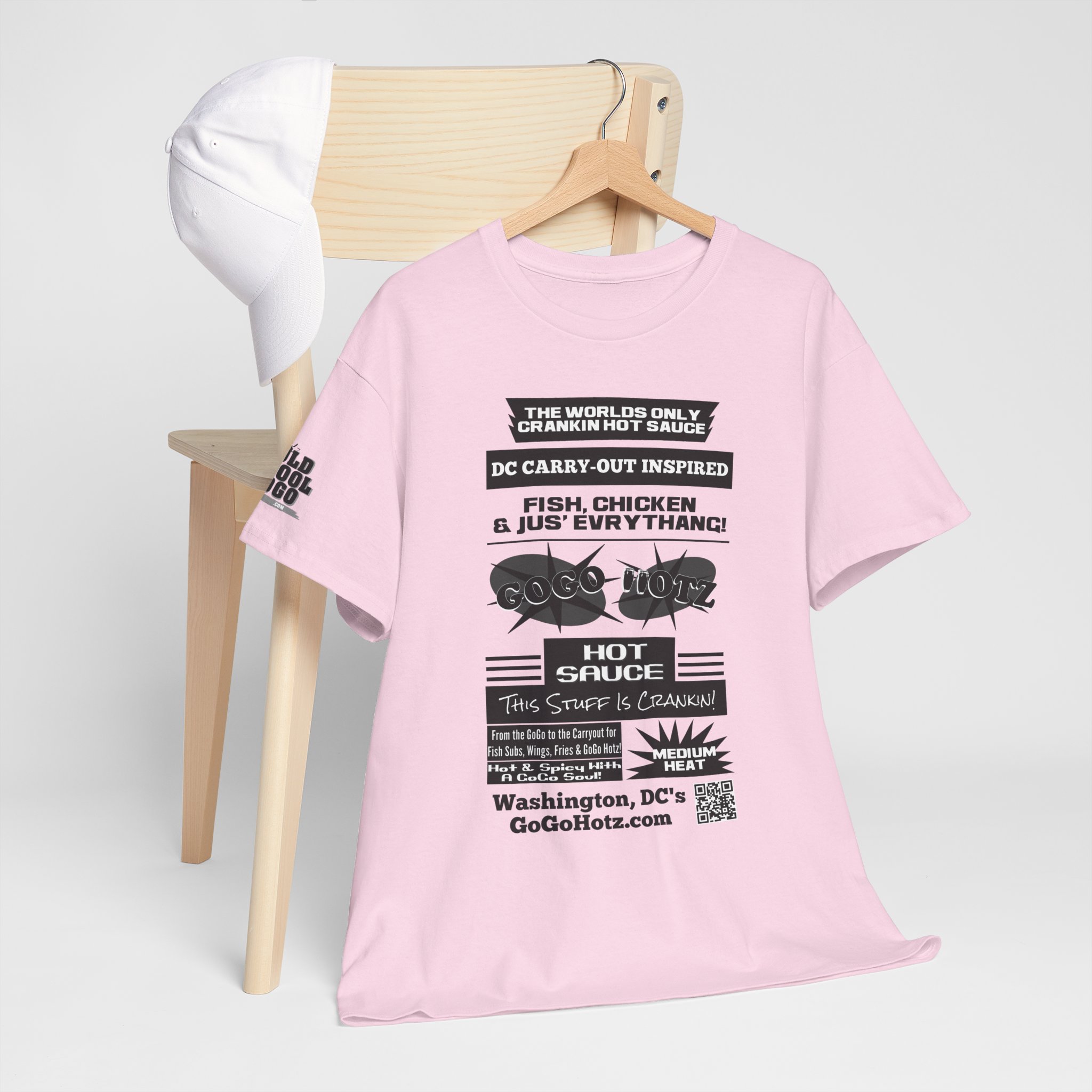**Tee – GoGo Hotz – Black & Grey Print - Image 60
