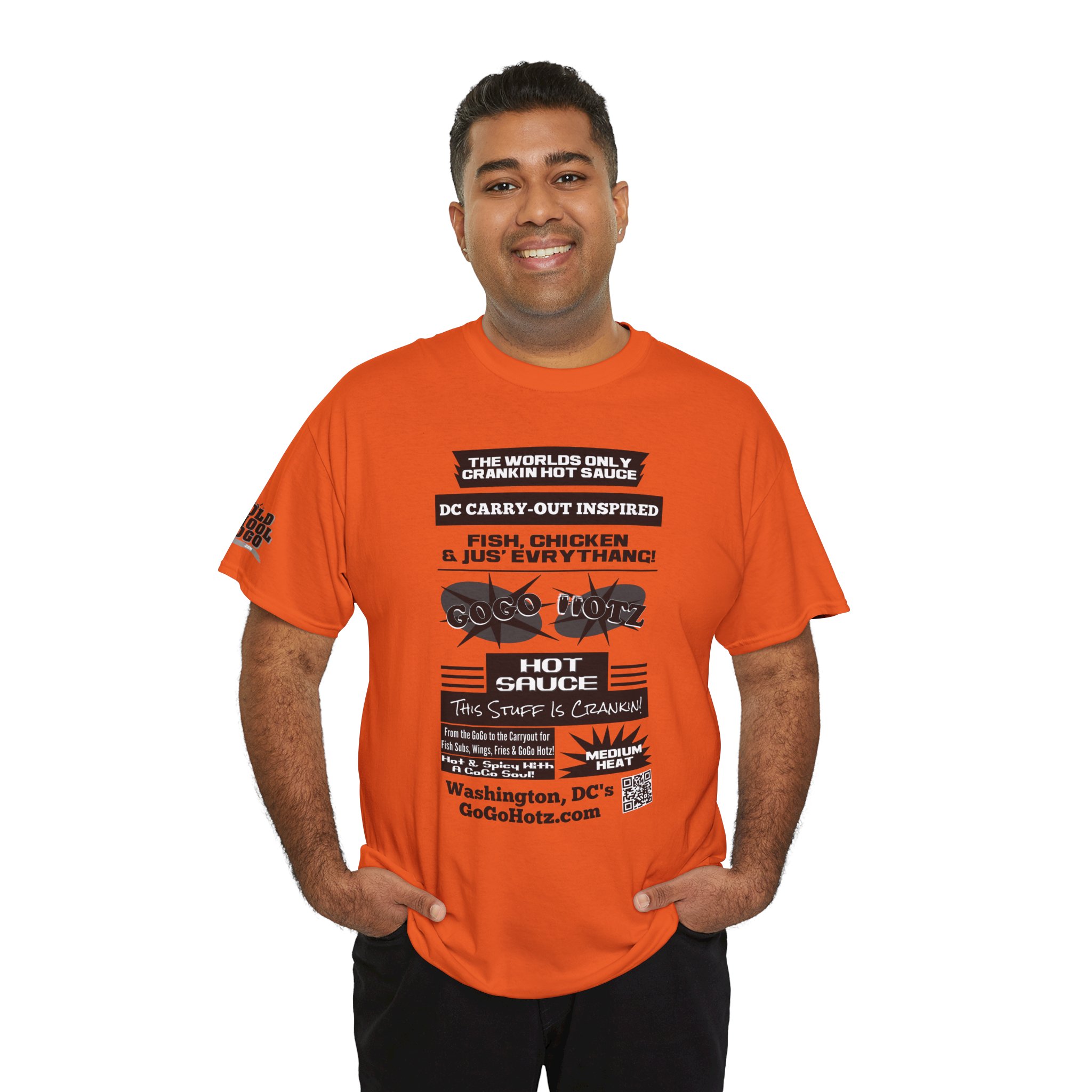 **Tee – GoGo Hotz – Black & Grey Print - Image 45
