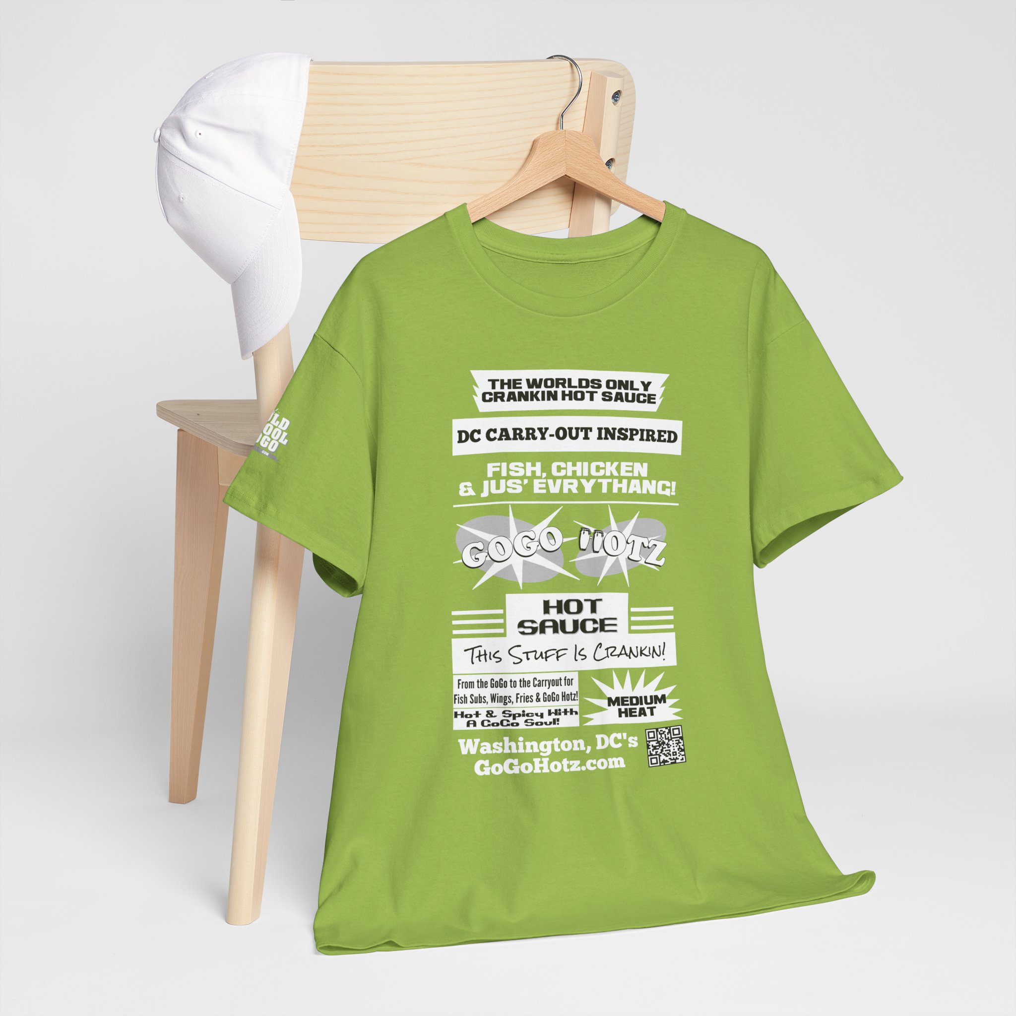 **Tee - GoGo Hotz - White, Black & Grey Print - Image 31