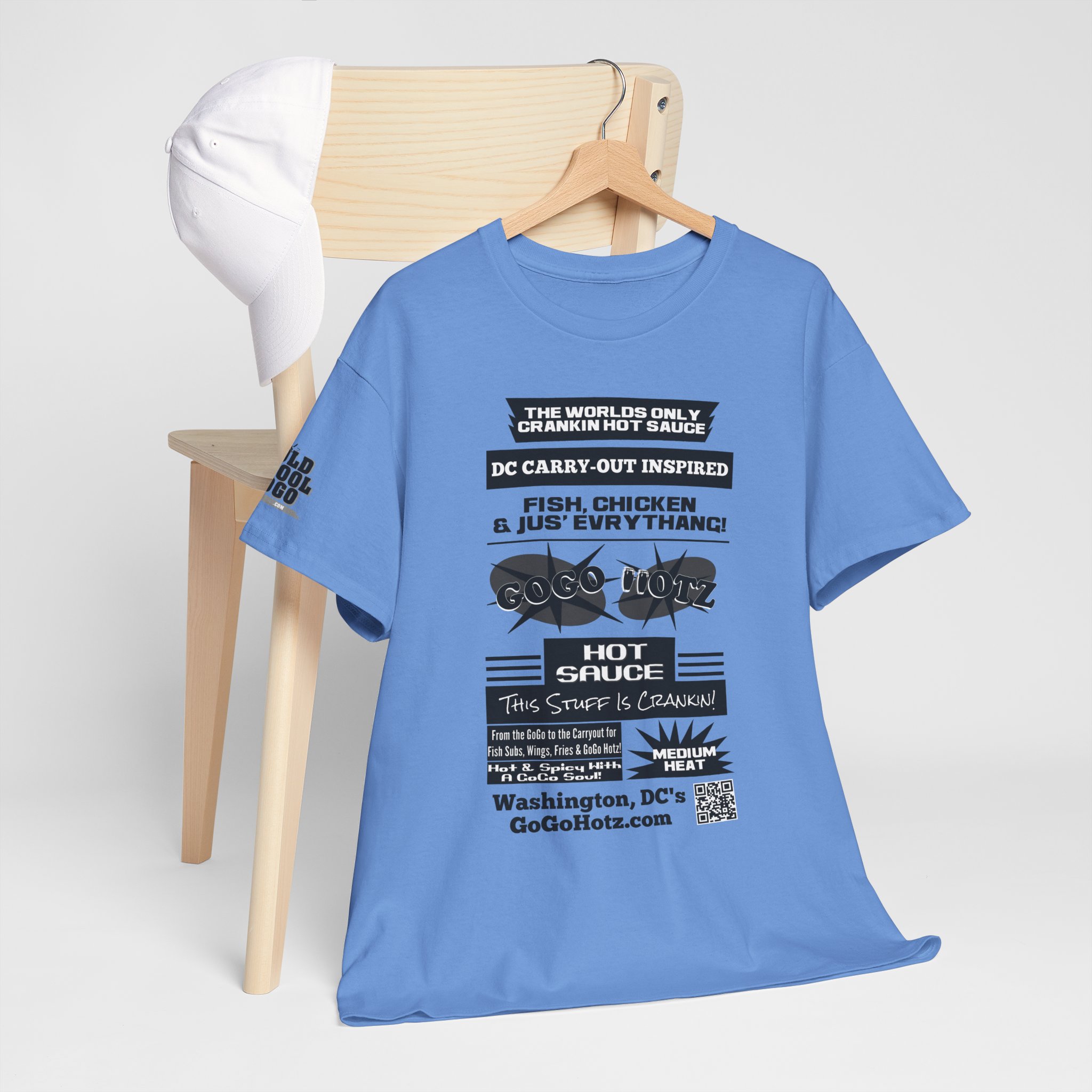 **Tee – GoGo Hotz – Black & Grey Print - Image 56