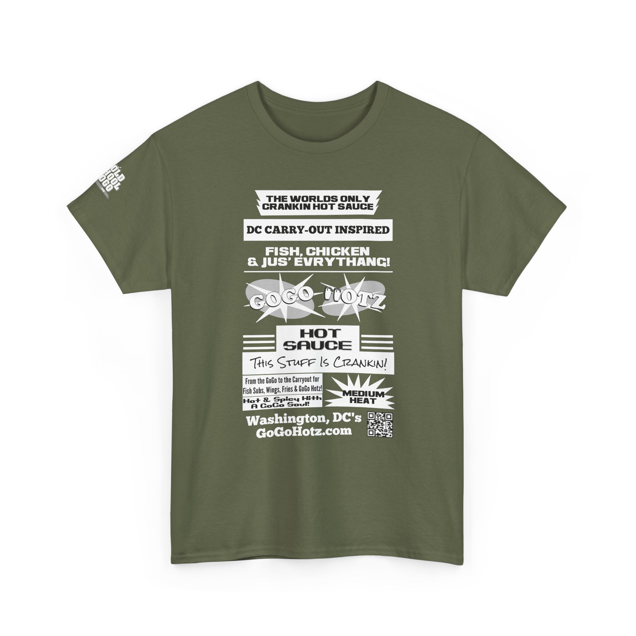 **Tee - GoGo Hotz - White, Black & Grey Print - Image 26