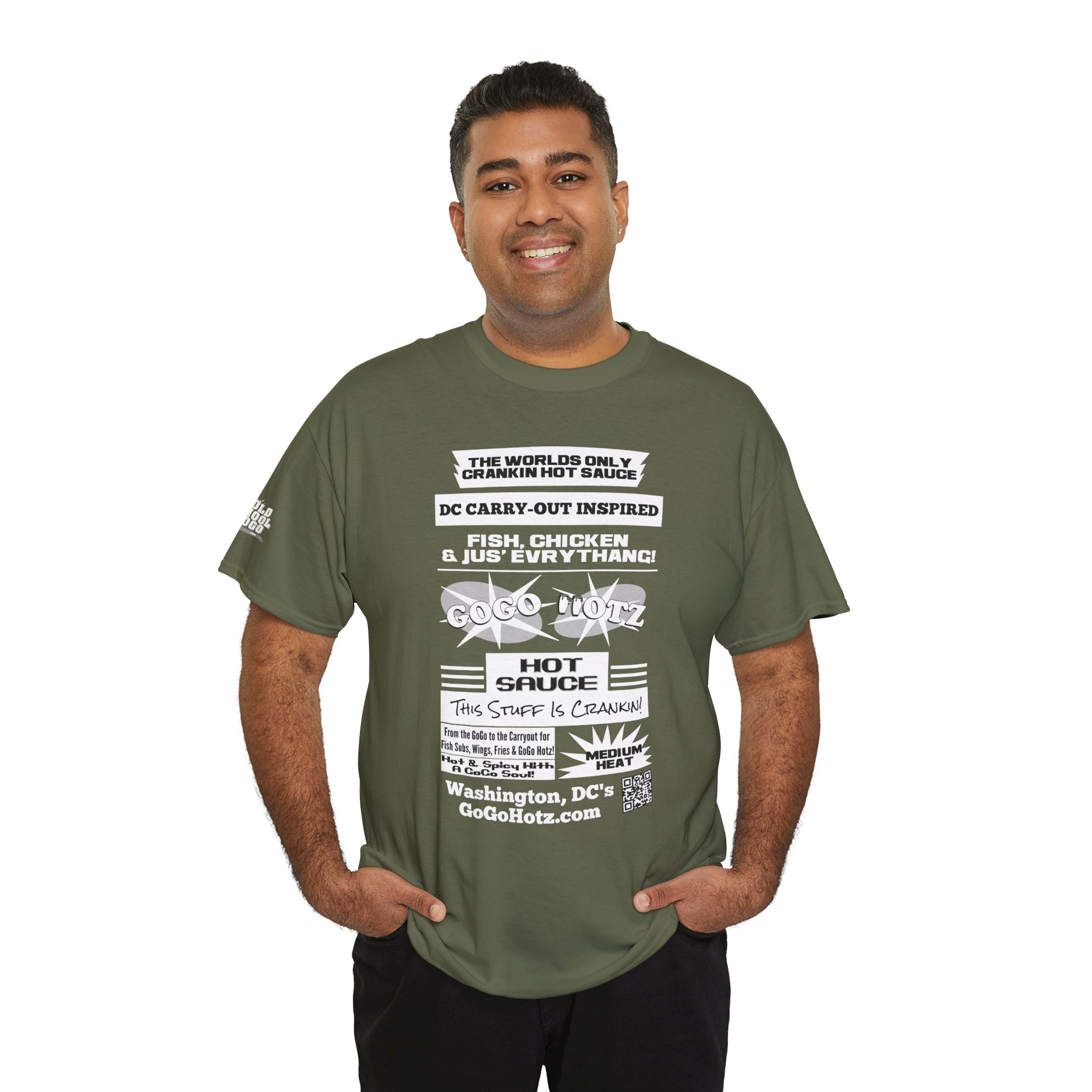 **Tee - GoGo Hotz - White, Black & Grey Print - Image 28
