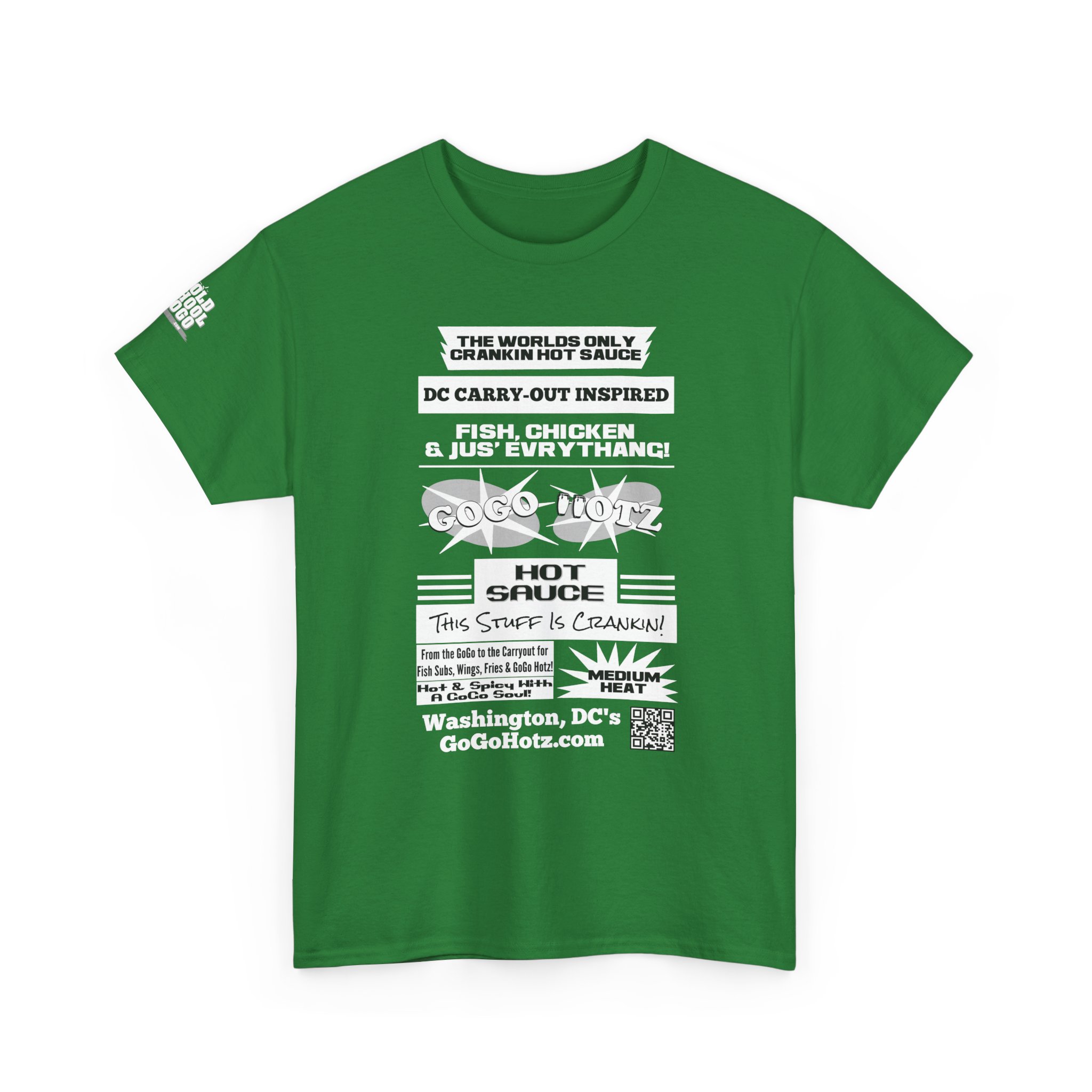 **Tee - GoGo Hotz - White, Black & Grey Print - Image 34