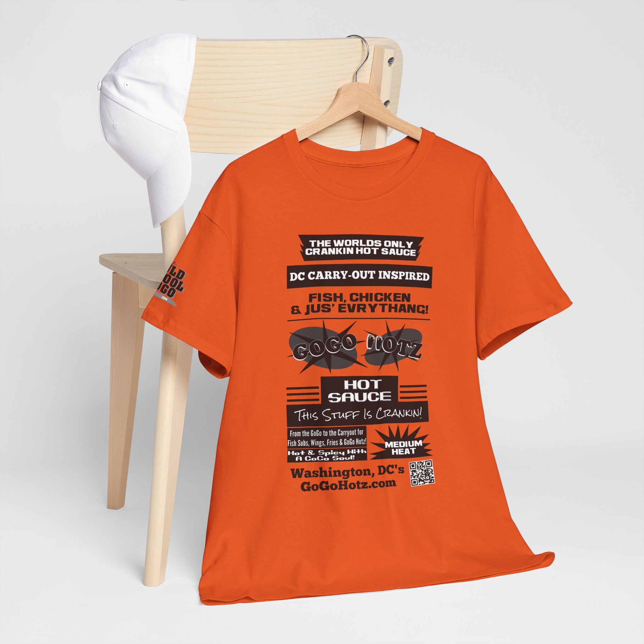 **Tee – GoGo Hotz – Black & Grey Print - Image 44