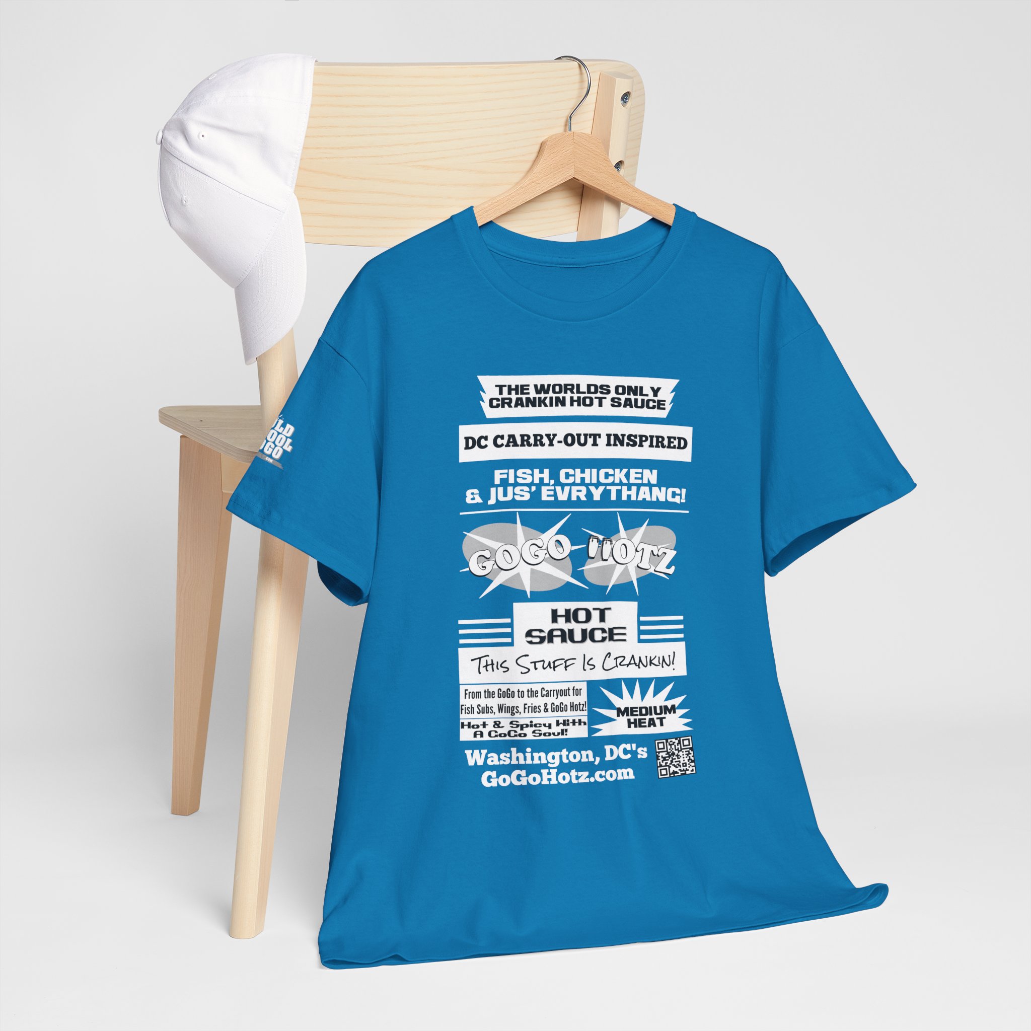 **Tee - GoGo Hotz - White, Black & Grey Print - Image 39