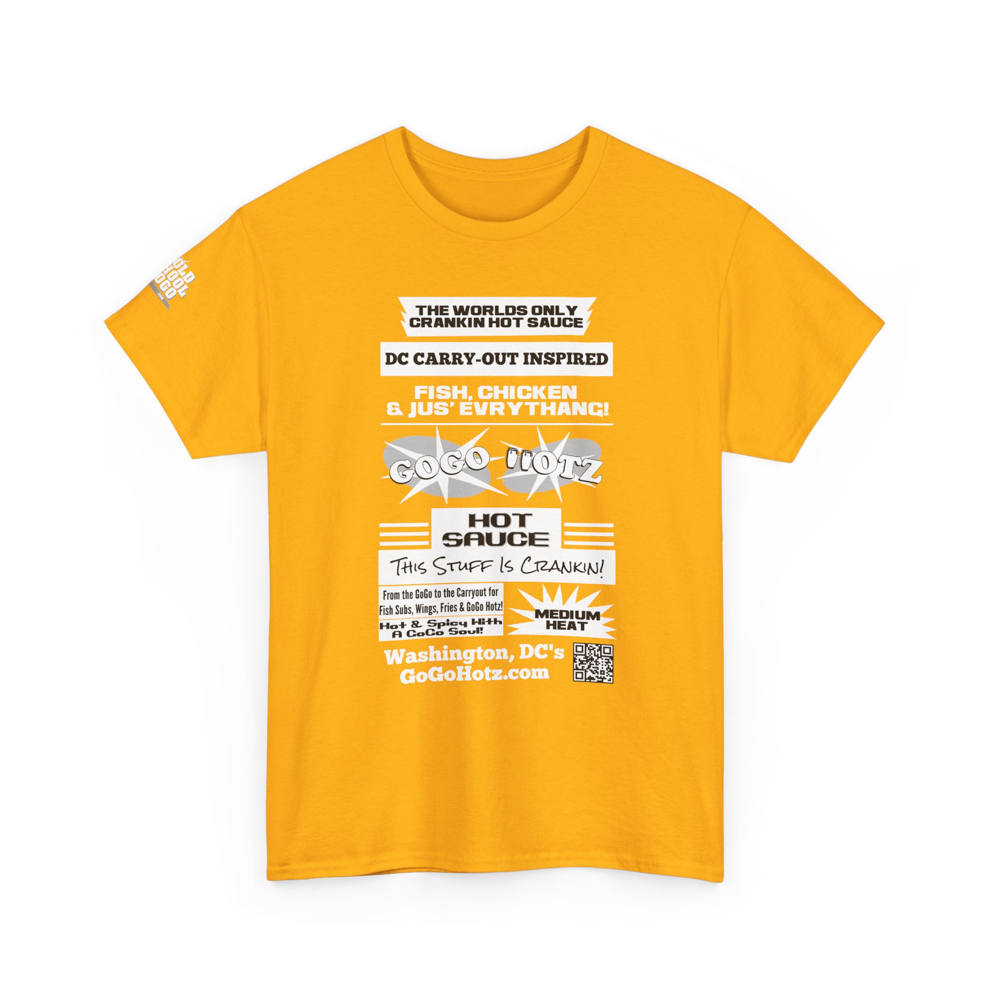 **Tee - GoGo Hotz - White, Black & Grey Print - Image 18