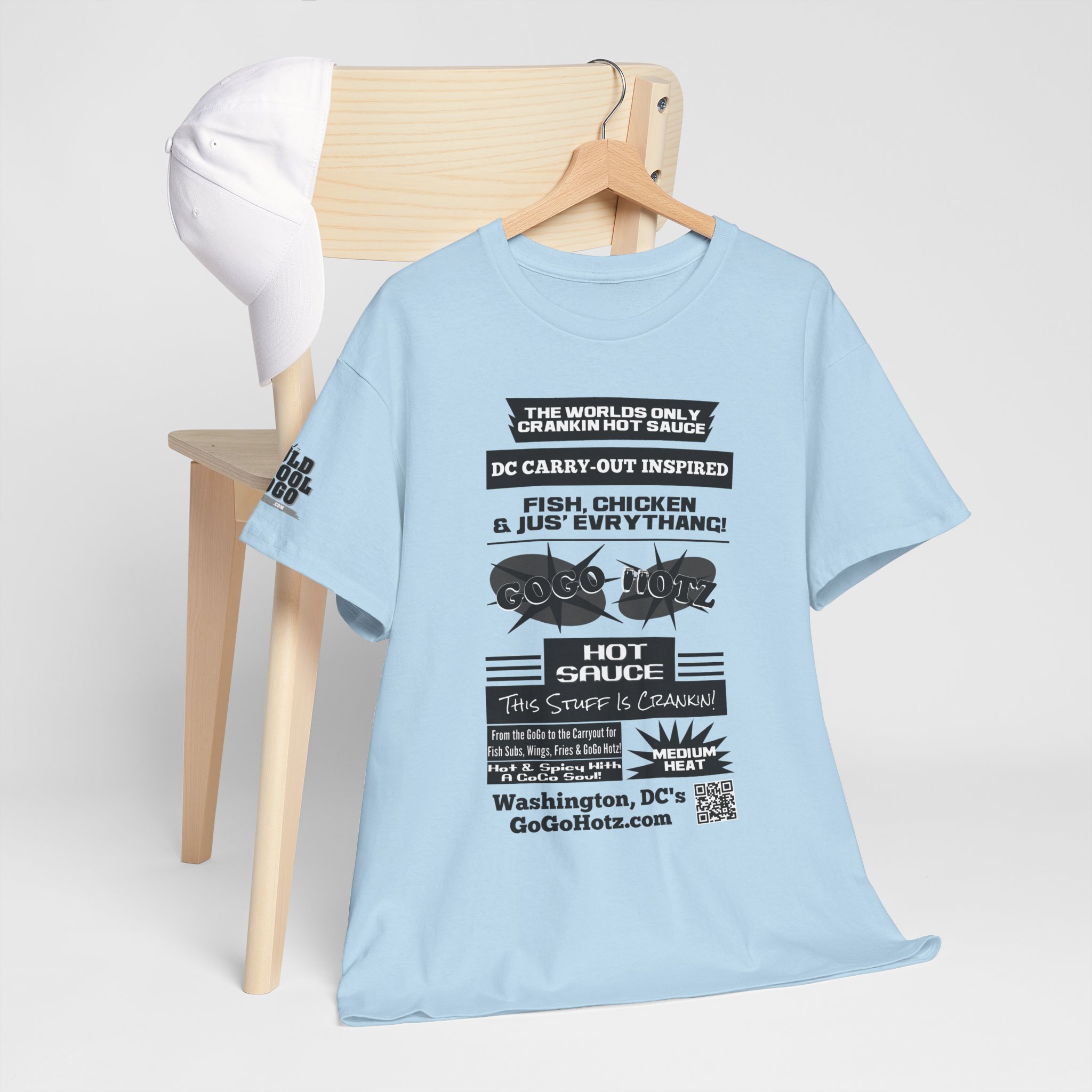 **Tee – GoGo Hotz – Black & Grey Print - Image 52